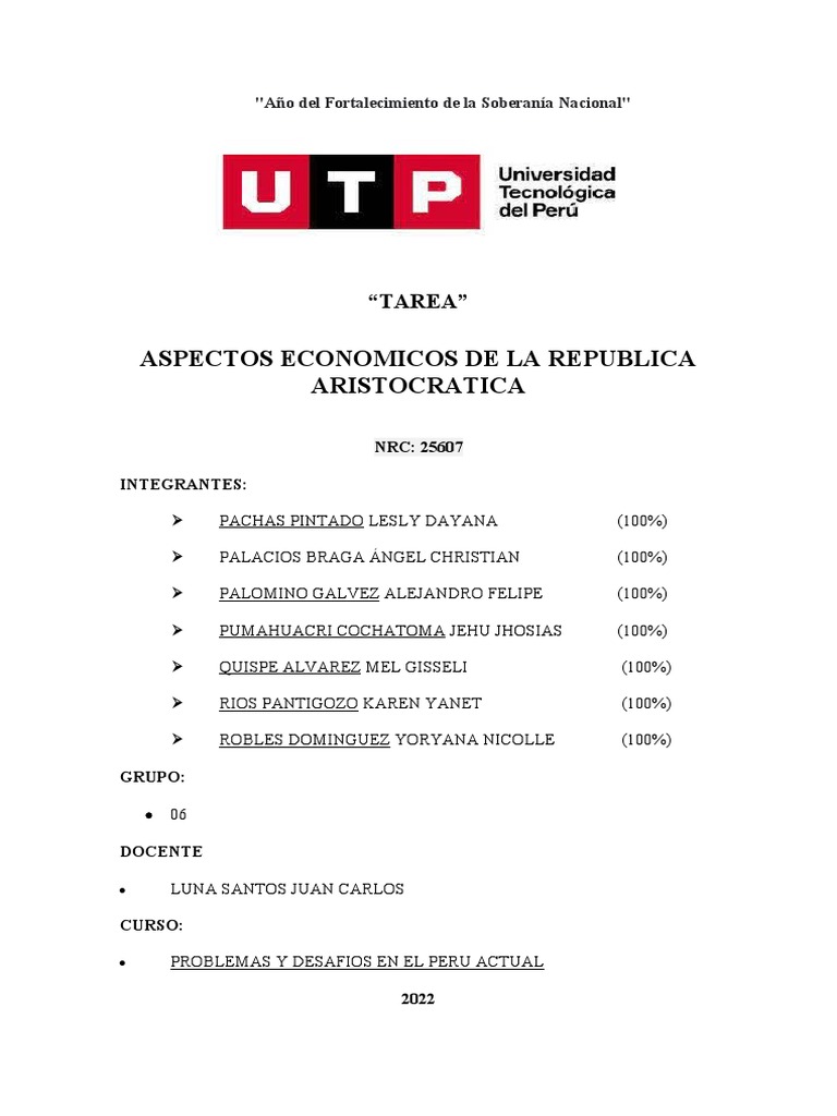 El Oncenio de Augusto Leguía Final PDF Perú Clase media