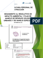 CAPACITACIÓN PARA EL MANEJO ADECUADO DE RESIDUOS DE CONSTRUCCIÓN Y DEMOLICIÓN