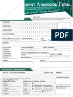 ADMISSION FORM