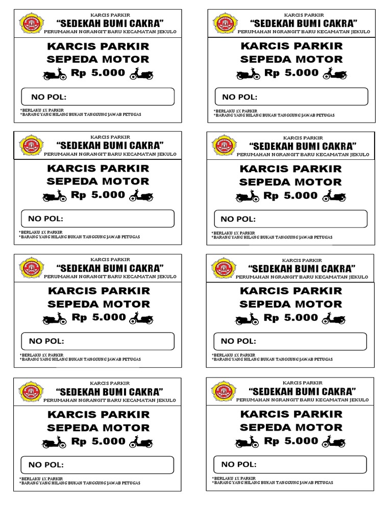 Karcis Parkir PDF