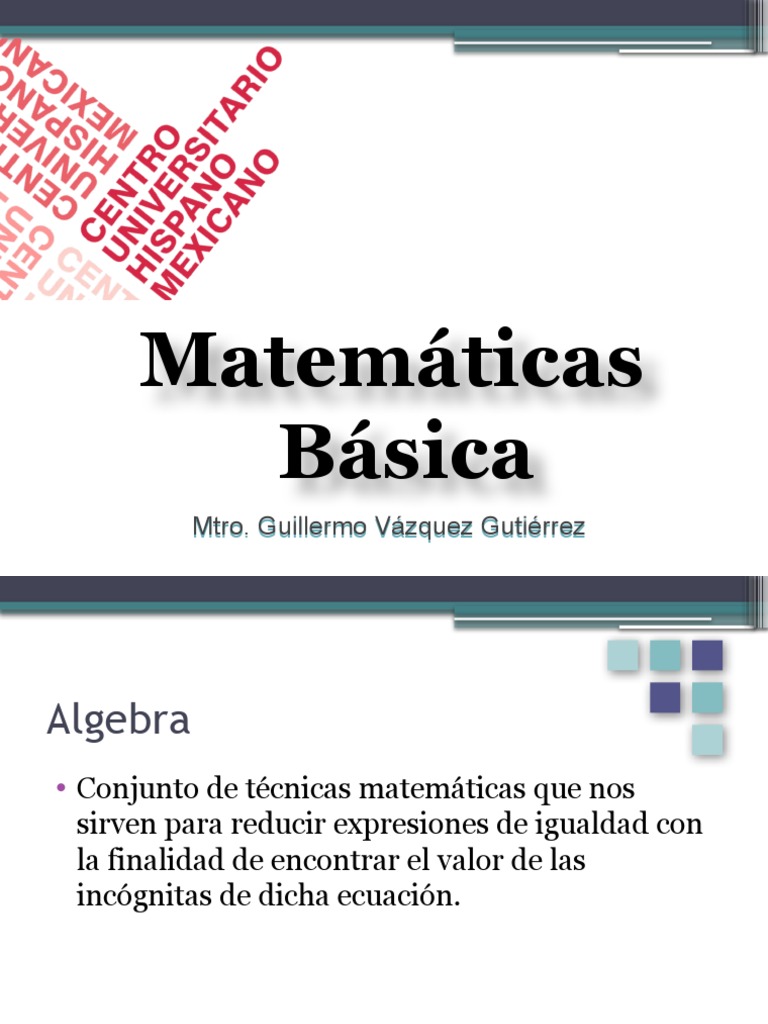 ALGEBRA | PDF | Ecuaciones | Matemáticas