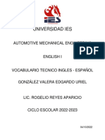 Vocabulario técnico automotriz inglés-español