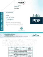 Ejemplo de La Determinacion y Registro Del Costo de Maquinaria