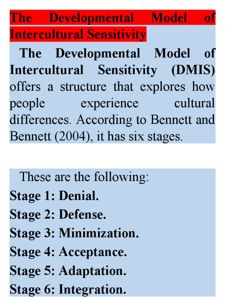 Development Model Of Intercultural Sensitivity Examples – XXLRC