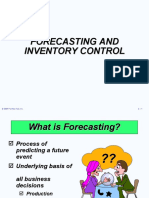 Lecture #8 Forecasting & Inventory