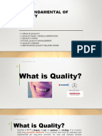 Lecture #4 Fundamental of Quality