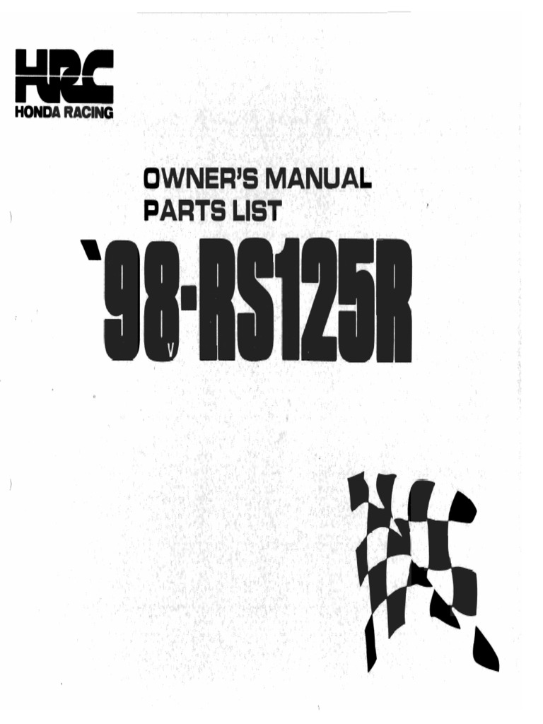 Manual Rs 125 GP | PDF