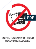 No Camera Novideo No Recording