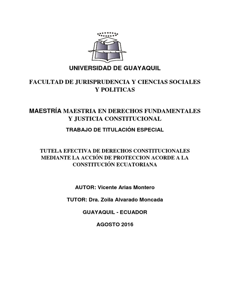 Acción de Protección en Ecuador: Tutela de Derechos | PDF | Derecho ...