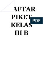 Daftar Piket III b