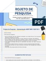 Slide - Estrutura Projeto de Pesquisa