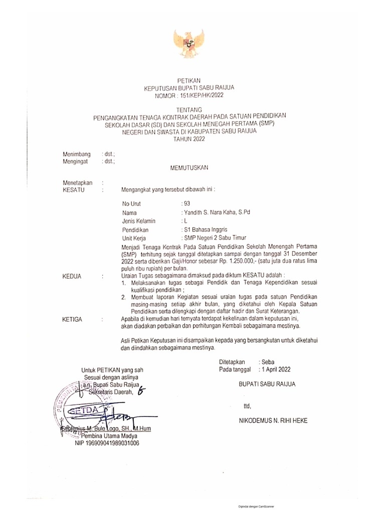 Contoh SK | PDF