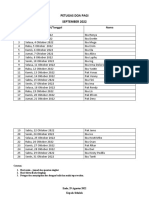 Jadwal Doa Pagi Bulan Oktober