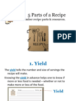 Parts of A Recipe