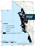 Map of oil spill sample points and protected areas