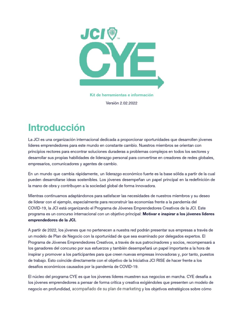 2022 Cye Toolkit (Spa) | PDF | Iniciativa empresarial | Liderazgo
