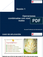 Operaciones combinadas con números reales para resolver casos prácticos