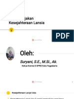 Ketua Komisi D DPRD Kota Yk - Arahan Kebijakan Kesejahteraan Lansia