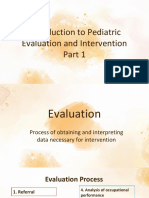 Intro To OT Evaluation and Intervention Part 1