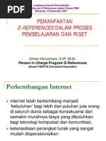 Download Pemanfaatan e-References dalam Proses Pembelajaran dan Riset by Oman Heryaman SN5988373 doc pdf