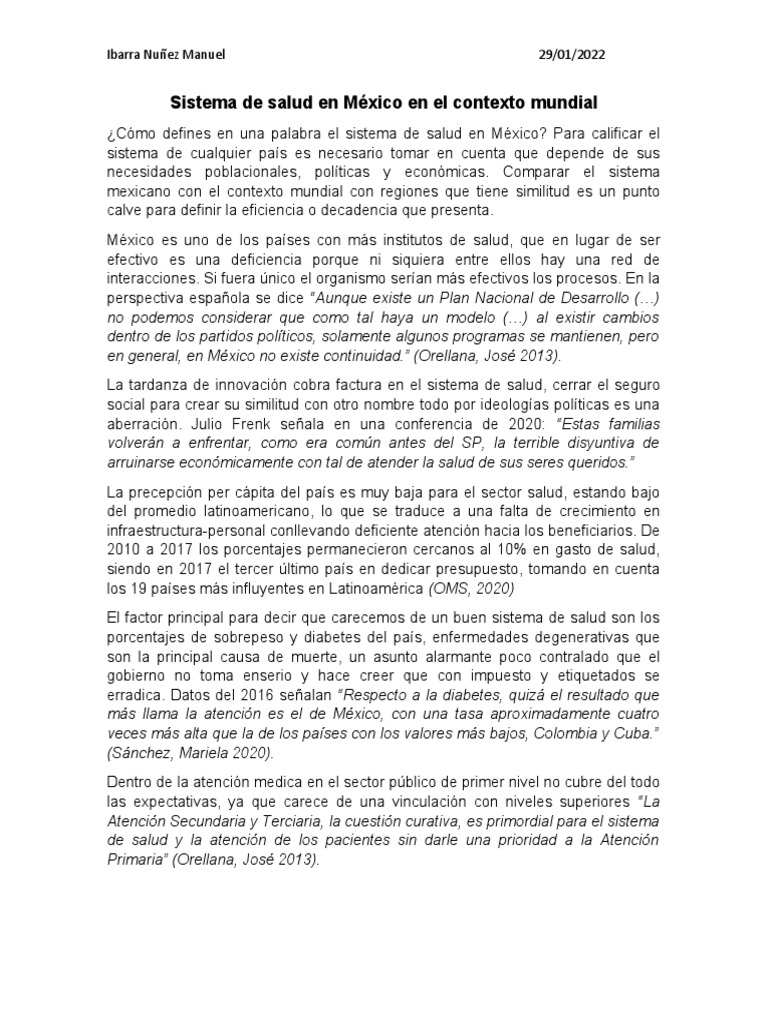 Deficiencias del sistema de salud en México | PDF | Política | Ciencias ...