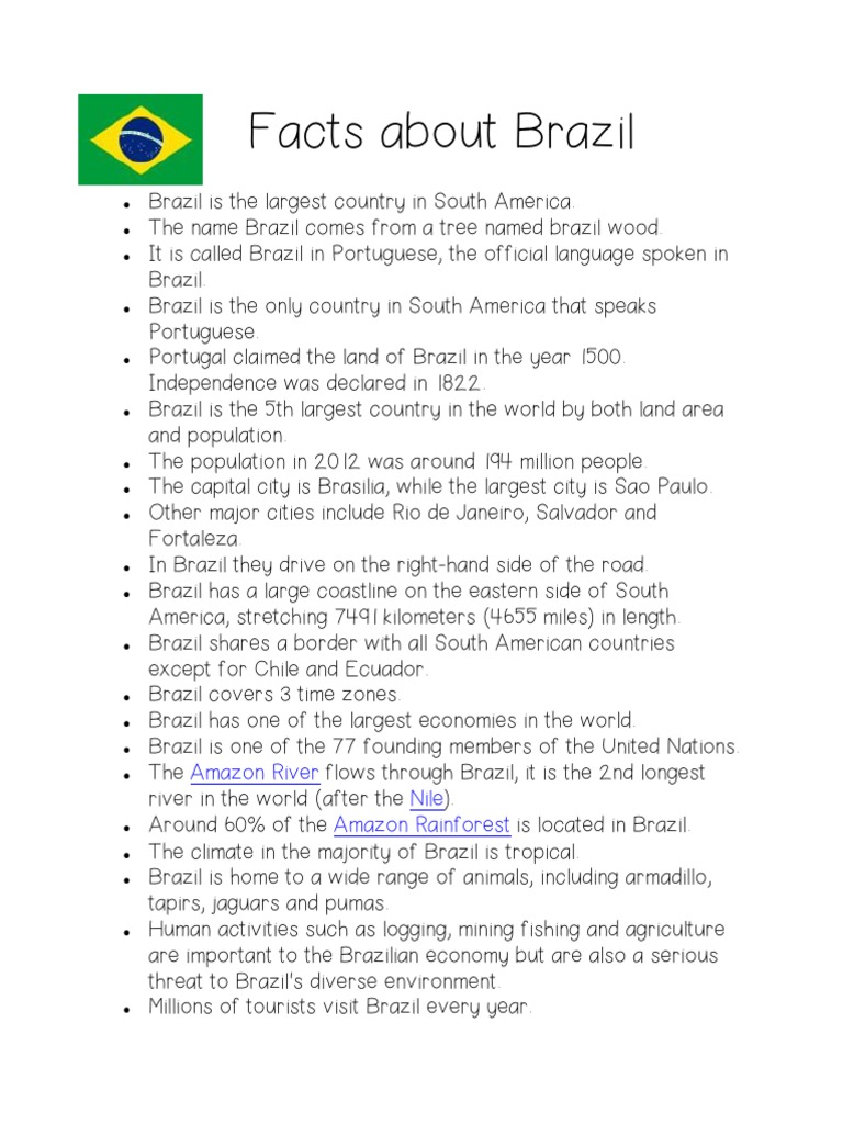 Brazil: Key Facts and Overview | PDF | Politics | Social Science