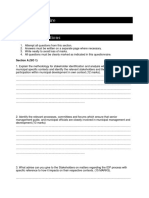 FSA Questionnaire: Section A (SO 1)