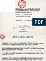 Improving Dimensional Accuracy of Printed Parts in CMT Welding