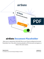 Airslate Document Placeholder User Guide