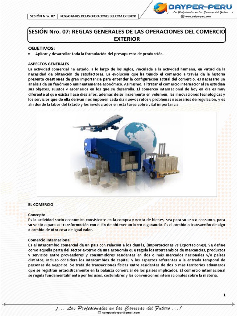 S7 Reglas Generales de Las Operaciones Del Comercio Exterior PDF