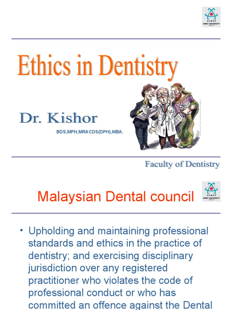 Ethics in Dentistry Yr 5 PDF Dentistry Autonomy