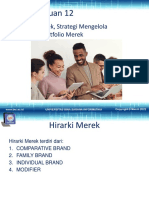 Pertemuan 12: Hirarki Merek, Strategi Mengelola Portfolio Merek