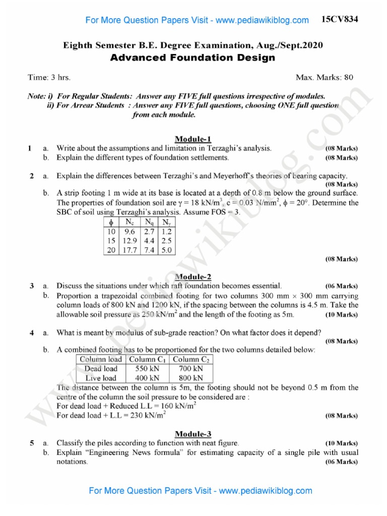 VTU Question Paper-1 | PDF