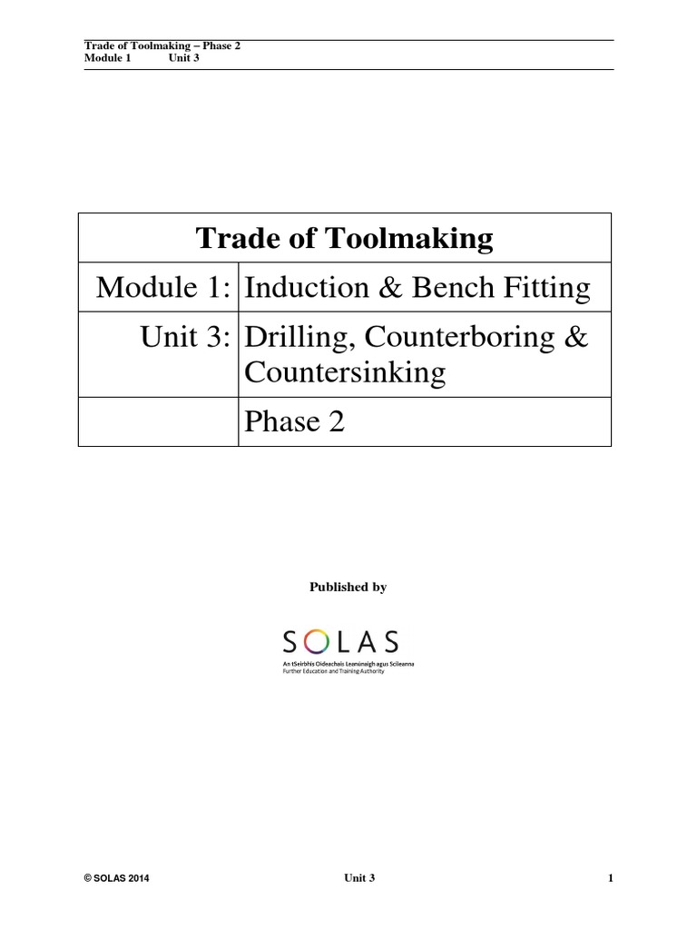 m1 U3 Drilling, Counterboring & Countersinking Download Free PDF