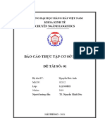 Báo Cáo Thực Tập Cơ Sở Ngành Đề Tài Số: 01: Trường Đại Học Hàng Hải Việt Nam Khoa Kinh Tế Chuyên Ngành Logistics