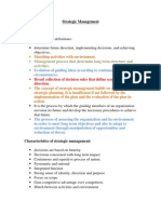 Strategic Management Definition:: Matching Activities With Environment