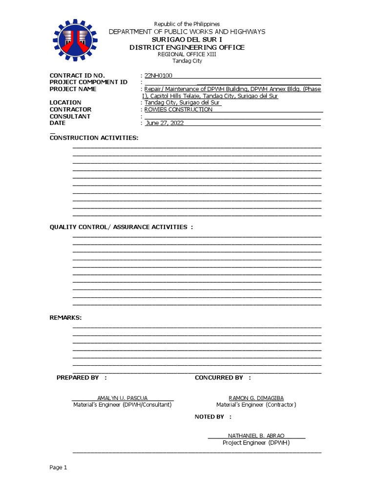 Logbook 2022 Format - 22NH0100 | PDF
