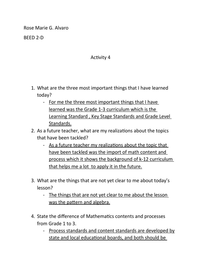 Lesson 2 Activity | PDF | Career & Growth | Social Science