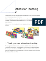 Best Practices For Teaching Grammar