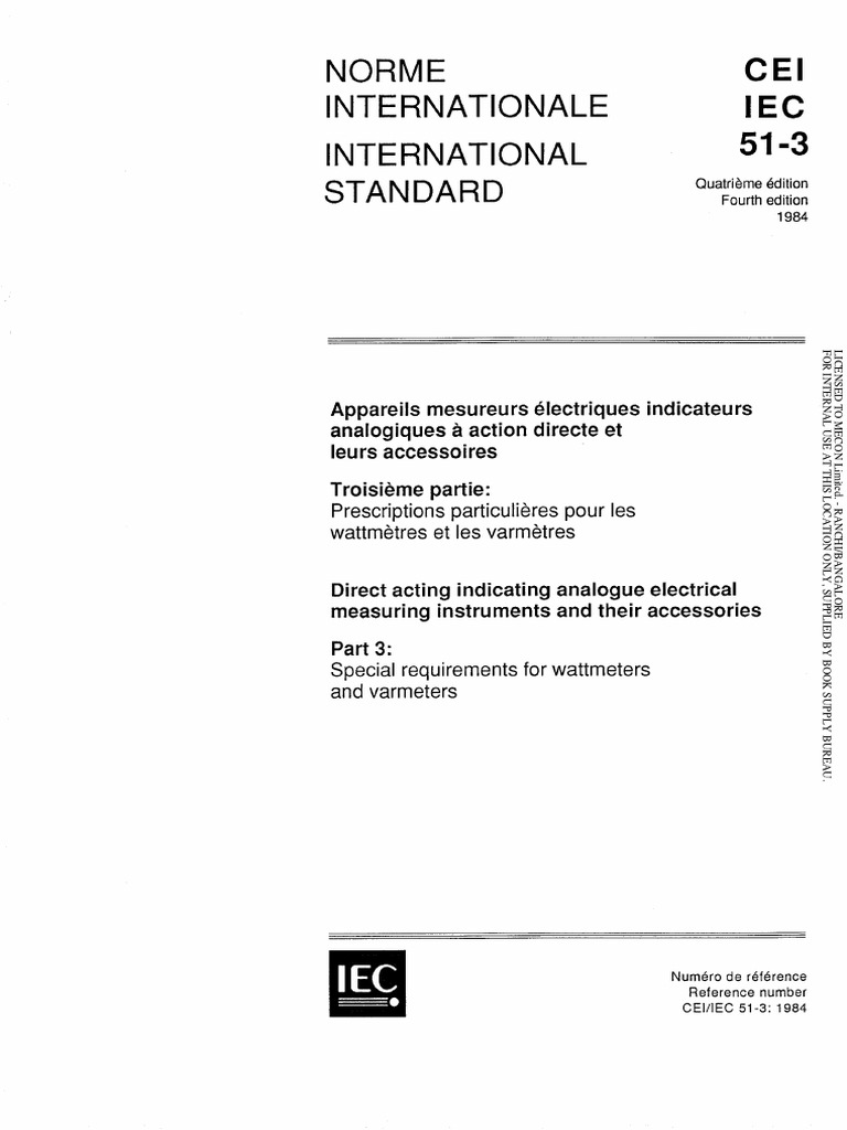 IEC 60051-3-1984 Scan | PDF | Technologie et ingénierie