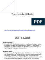 tipus de destil·lacióE