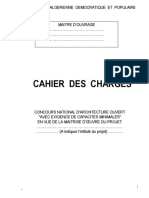 Cahiers Des Charges Concours Ouvert