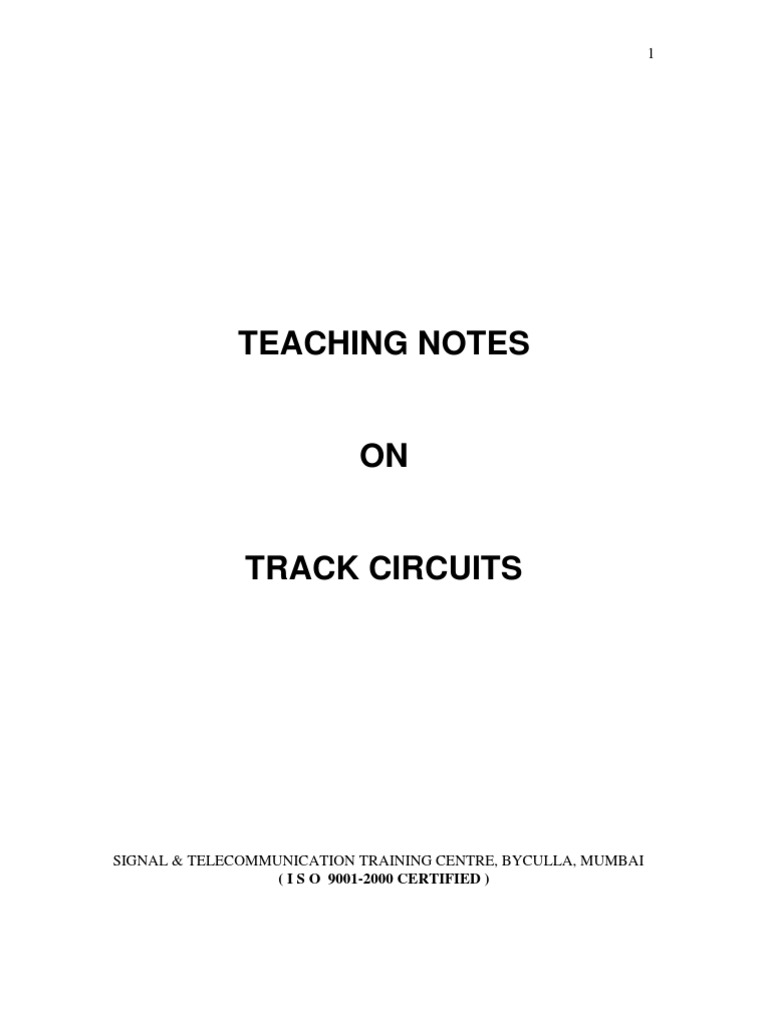 Track Circuits in Railway Systems | PDF | Track (Rail Transport) | Relay
