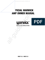Warwick Sweet 152 User Guide