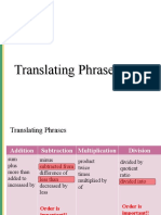 Translating Phrases