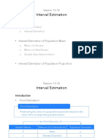 Interval Estimation of Population Parameters
