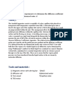 Determining Diffusion Coefficient of NaCl Using Capillary Tube Method