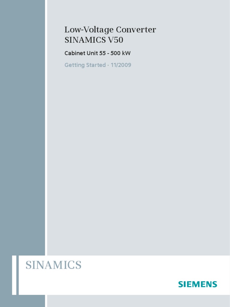 Getting - Started - Guide - SINAMICSV50I - 112009 With Cover | PDF ...