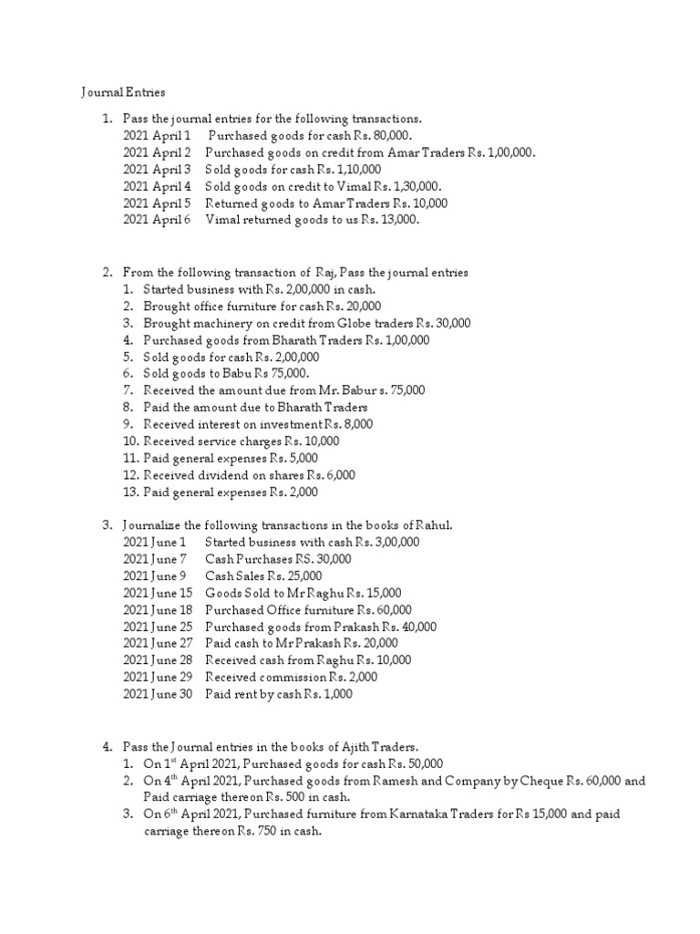 Normal Journal Entries PDF Cheque Banks