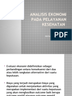 Evaluasi Ekonomi Pada Pelayanan Kesehatan